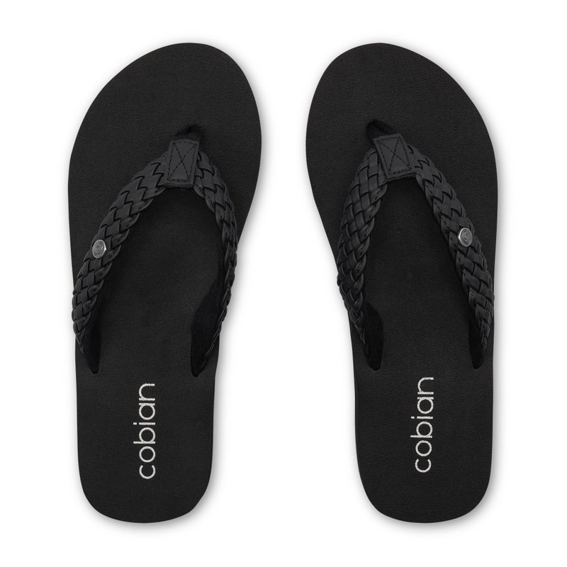 Cobian Women's Braided Bounce Flip Flop, Black, 10 UK/10 M US - Image 4